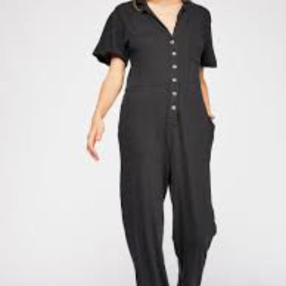 Free People Pants - Free People Get Around Jumpsuit Black
